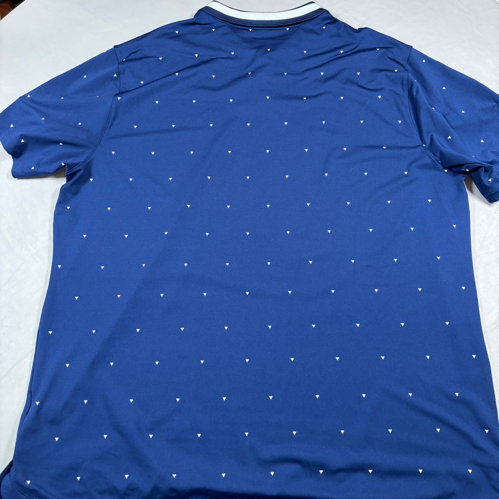 Nike Polo Shirt Mens XL Blue Dri-FIT Triangle Print Short Sleeve Golf Tee - Picture 6 of 12
